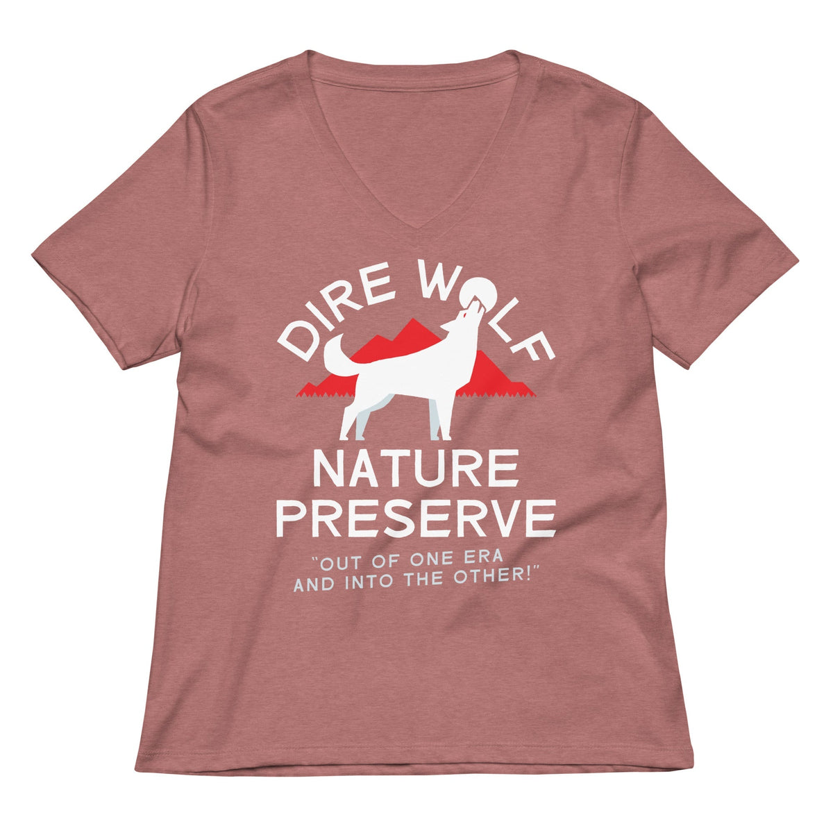 Dire Wolf Nature Preserve Women's V-Neck Tee