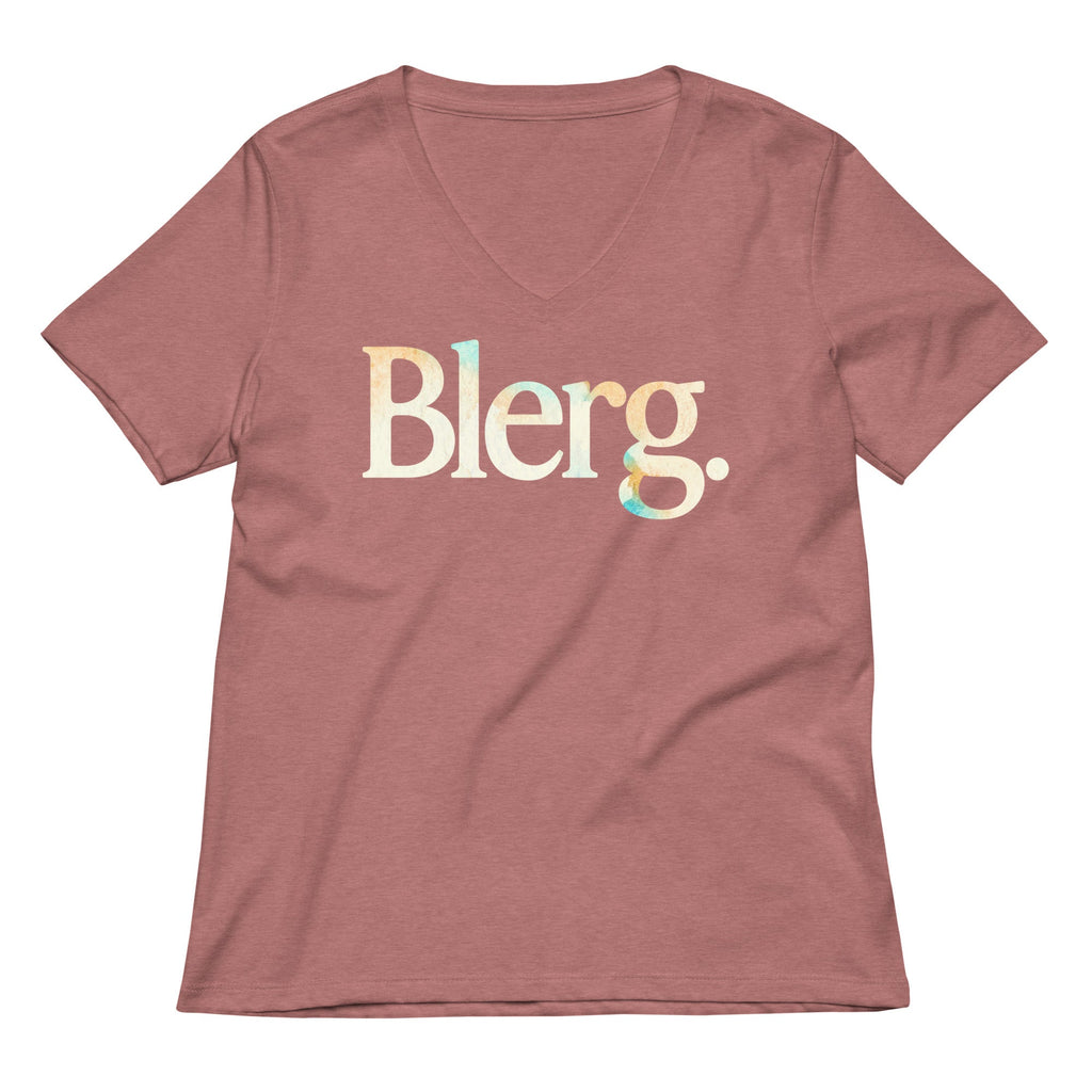 Blerg Women's V-Neck Tee
