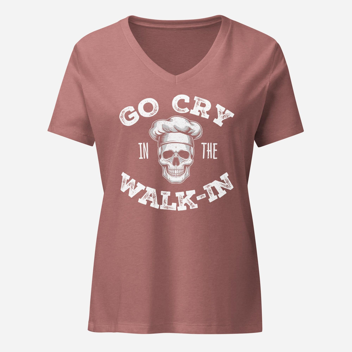 Go Cry in the Walk In Womenâ€™s Relaxed V-neck Tee