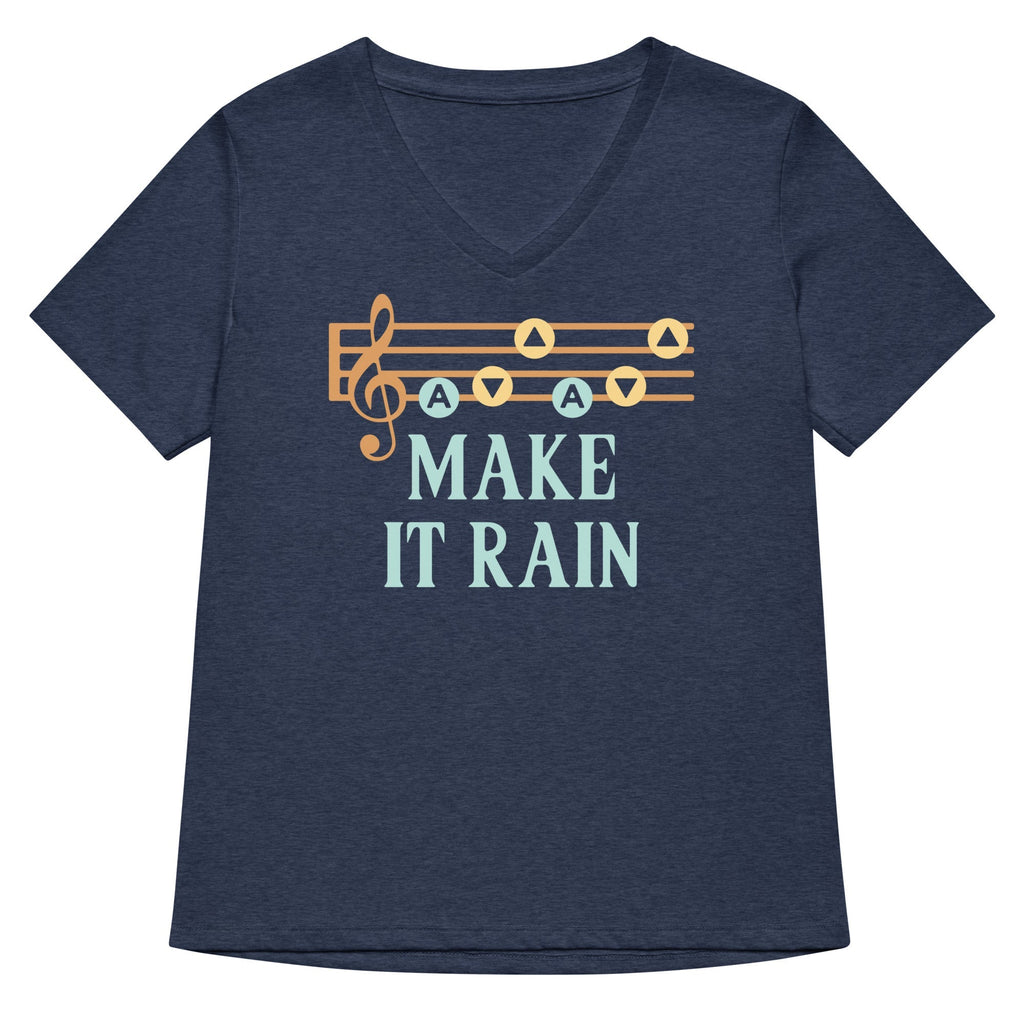 Make It Rain Women's V-Neck Tee