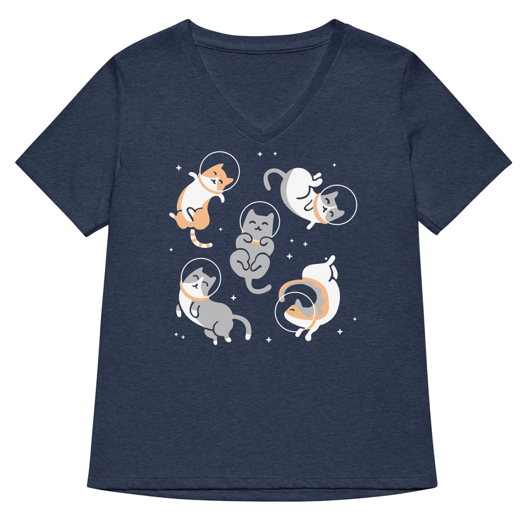 Cats In Space Women's V-Neck Tee