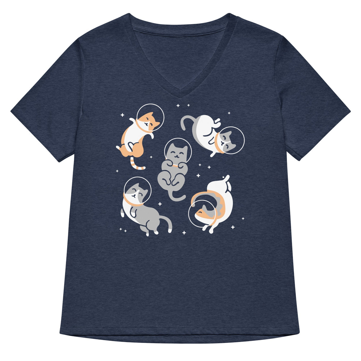 Cats In Space Women's V-Neck Tee