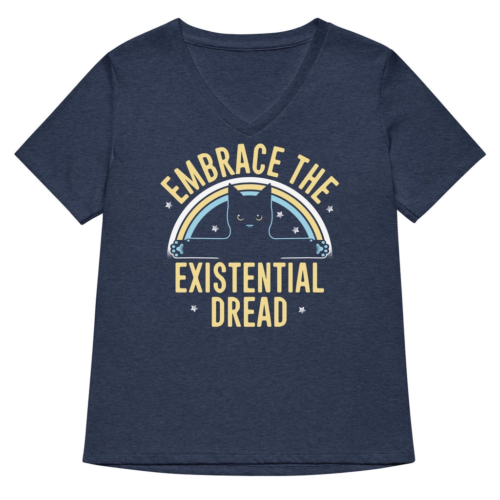 Embrace The Existential Dread Women's V-Neck Tee