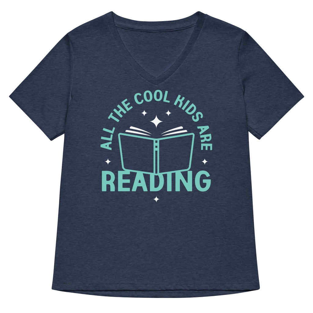 All The Cool Kids Are Reading Women's V-Neck Tee
