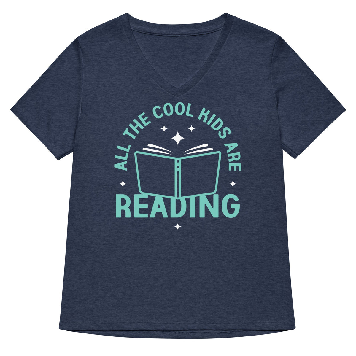 All The Cool Kids Are Reading Women's V-Neck Tee