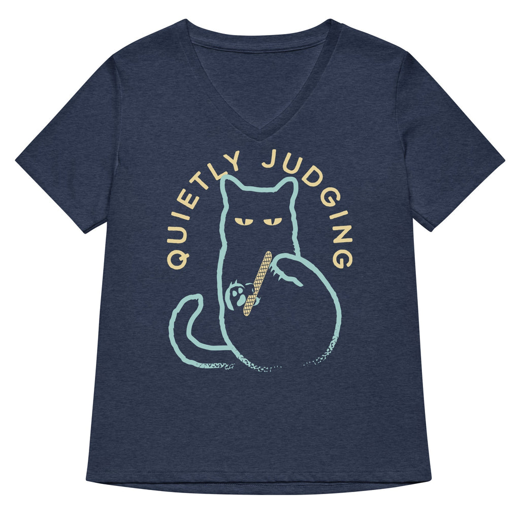 Quietly Judging Women's V-Neck Tee