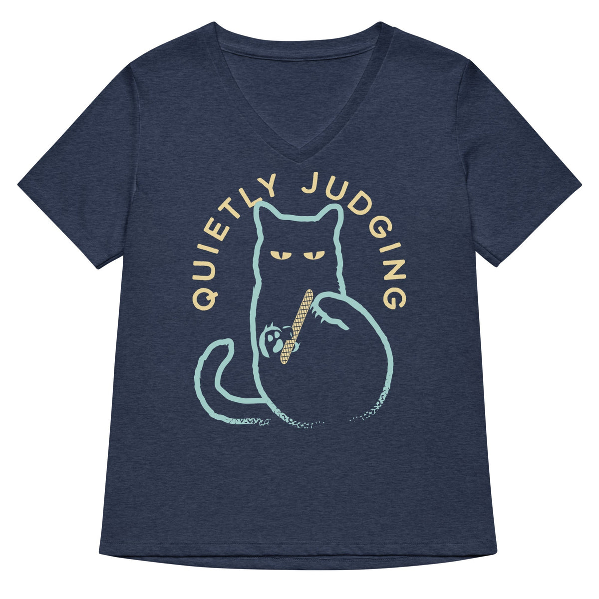 Quietly Judging Women's V-Neck Tee