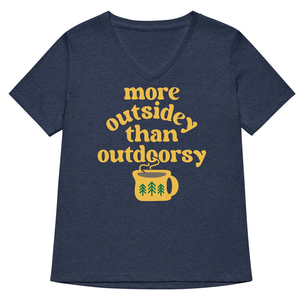 More Outsidey Than Outdoorsy Women's V-Neck Tee