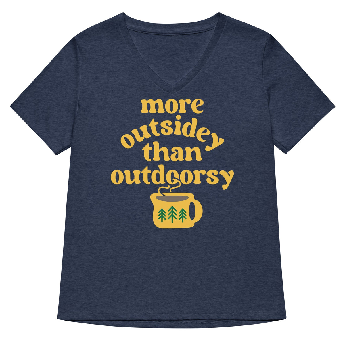 More Outsidey Than Outdoorsy Women's V-Neck Tee