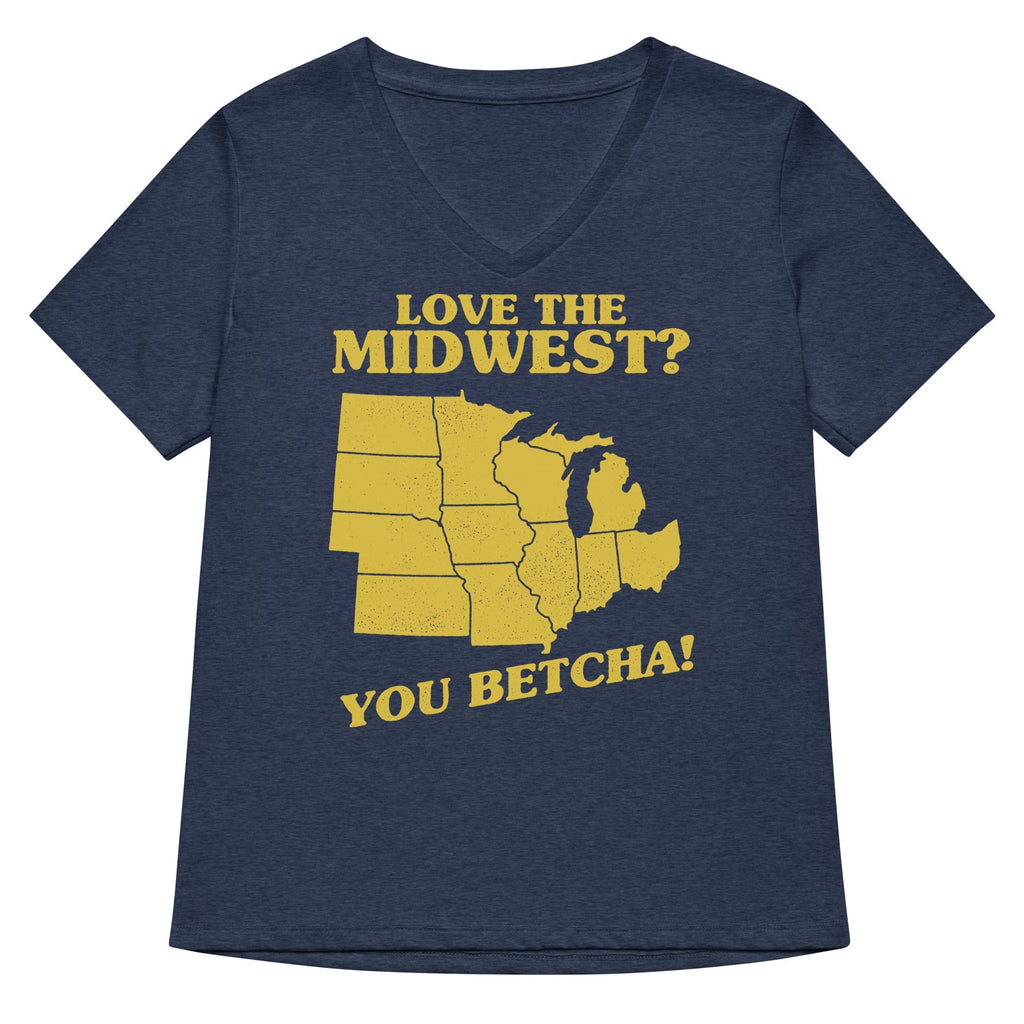 Love The Midwest? You Betcha! Women's V-Neck Tee