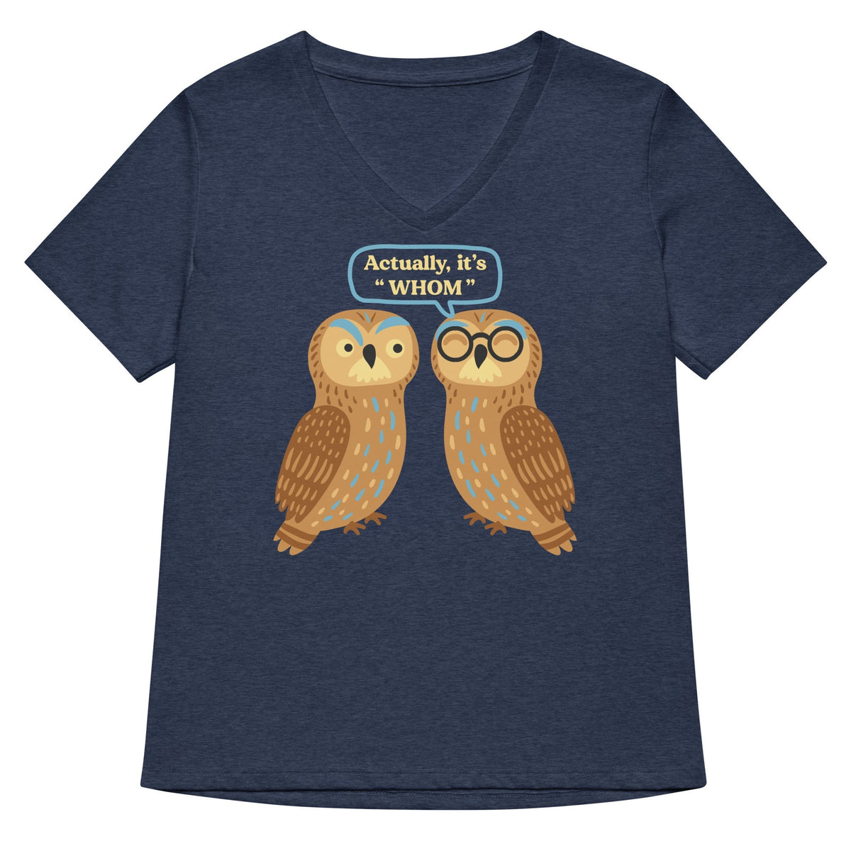 Actually, It's Whom Women's V-Neck Tee