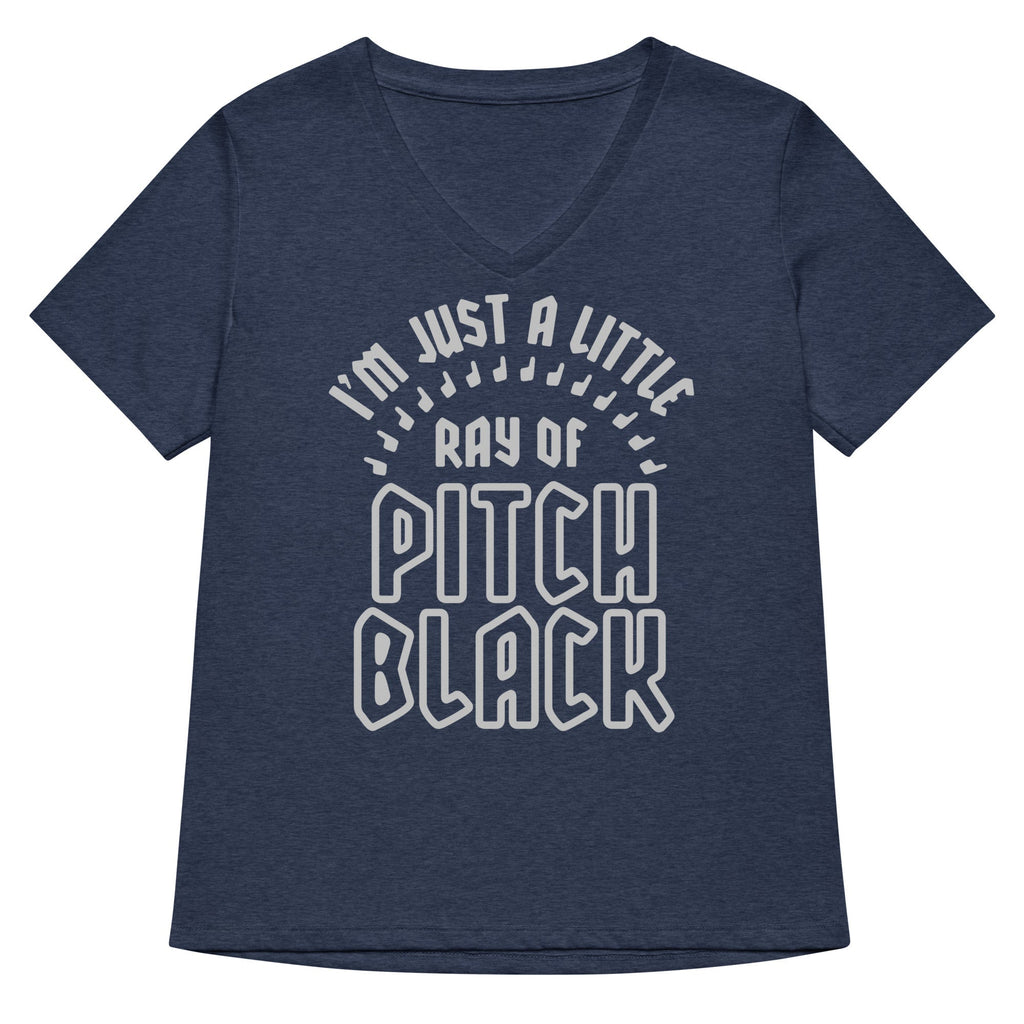 Ray Of Pitch Black Women's V-Neck Tee