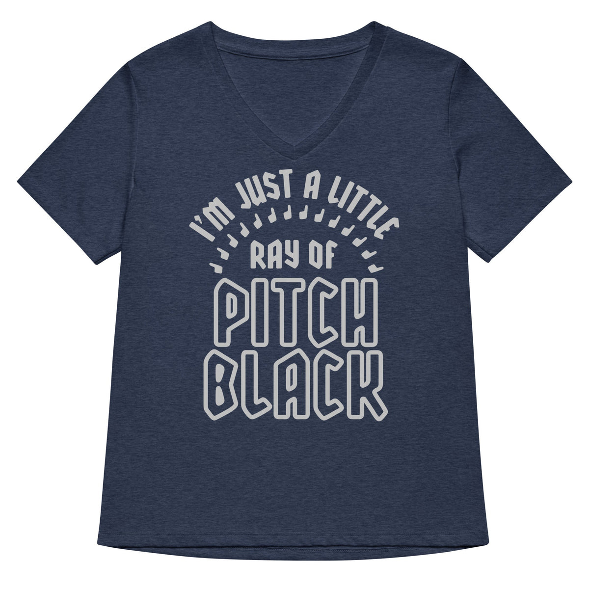 Ray Of Pitch Black Women's V-Neck Tee