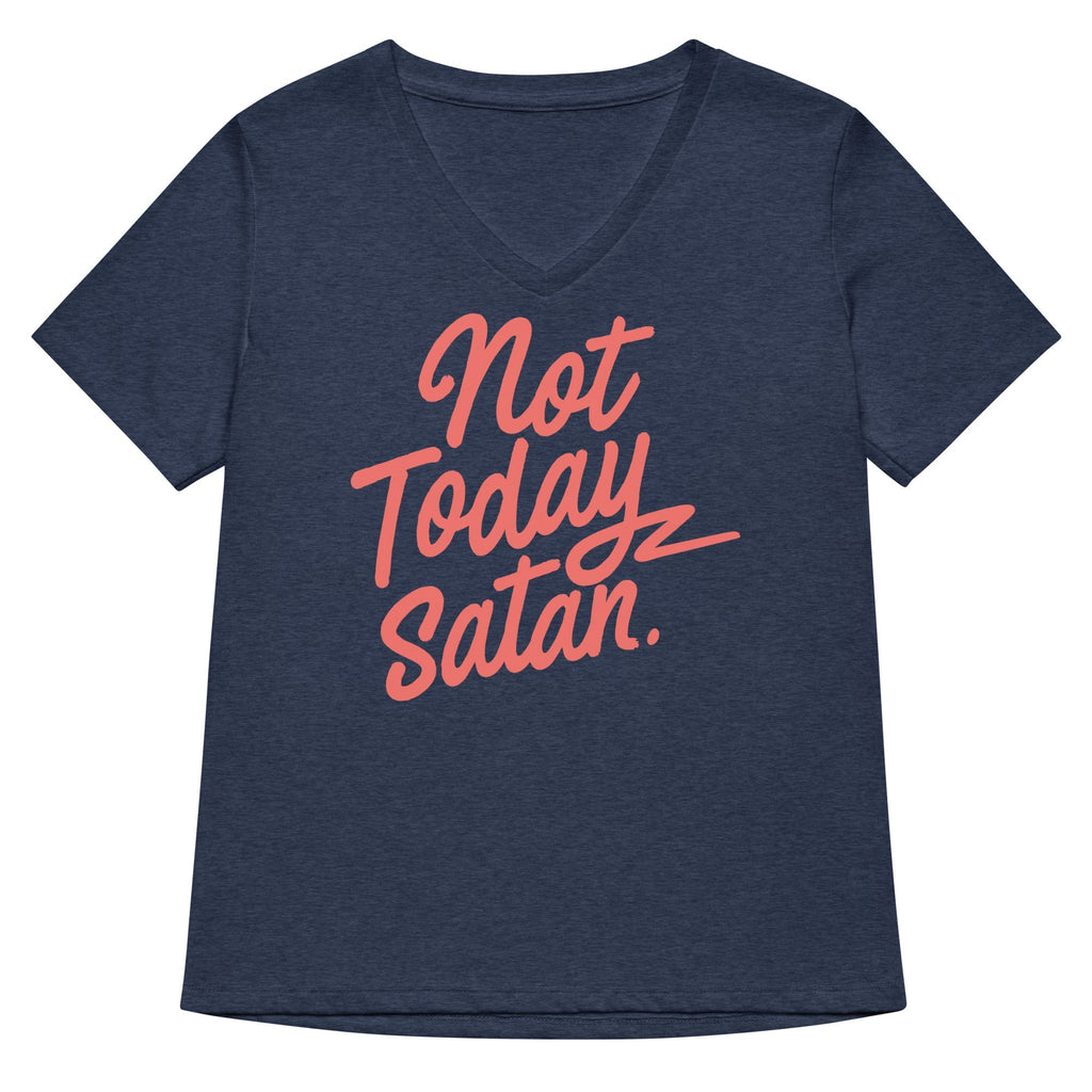 Not Today Satan Women's V-Neck Tee