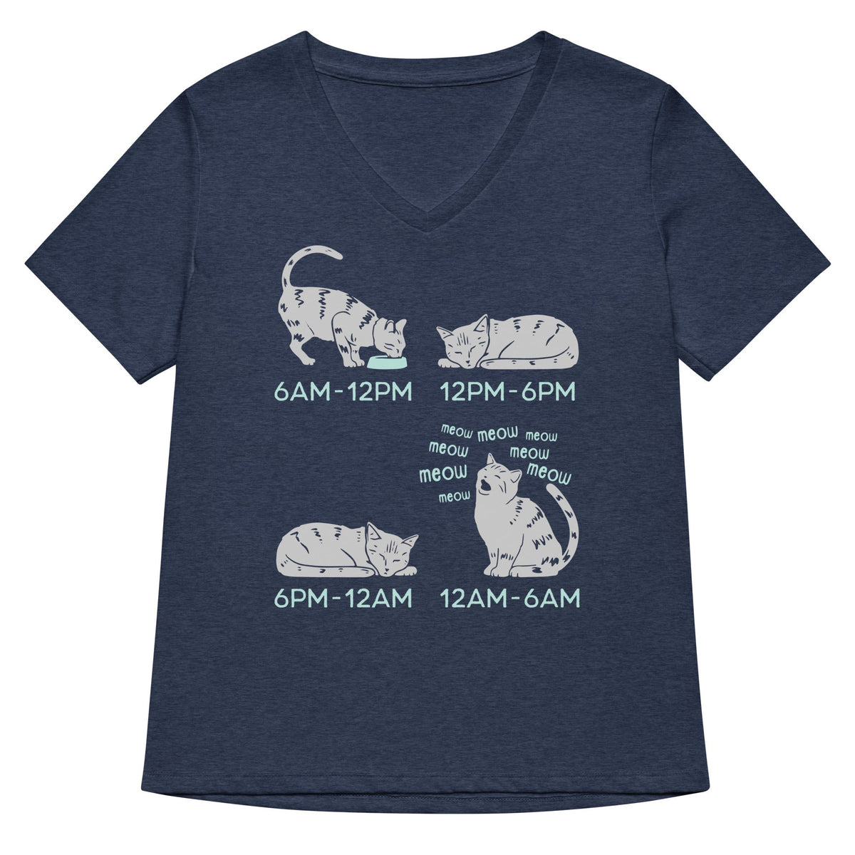 Cat Day Schedule Women's V-Neck Tee