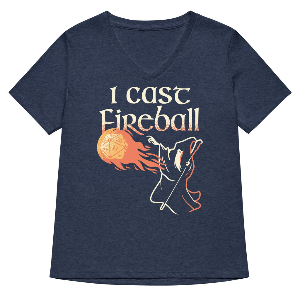I Cast Fireball Women's V-Neck Tee