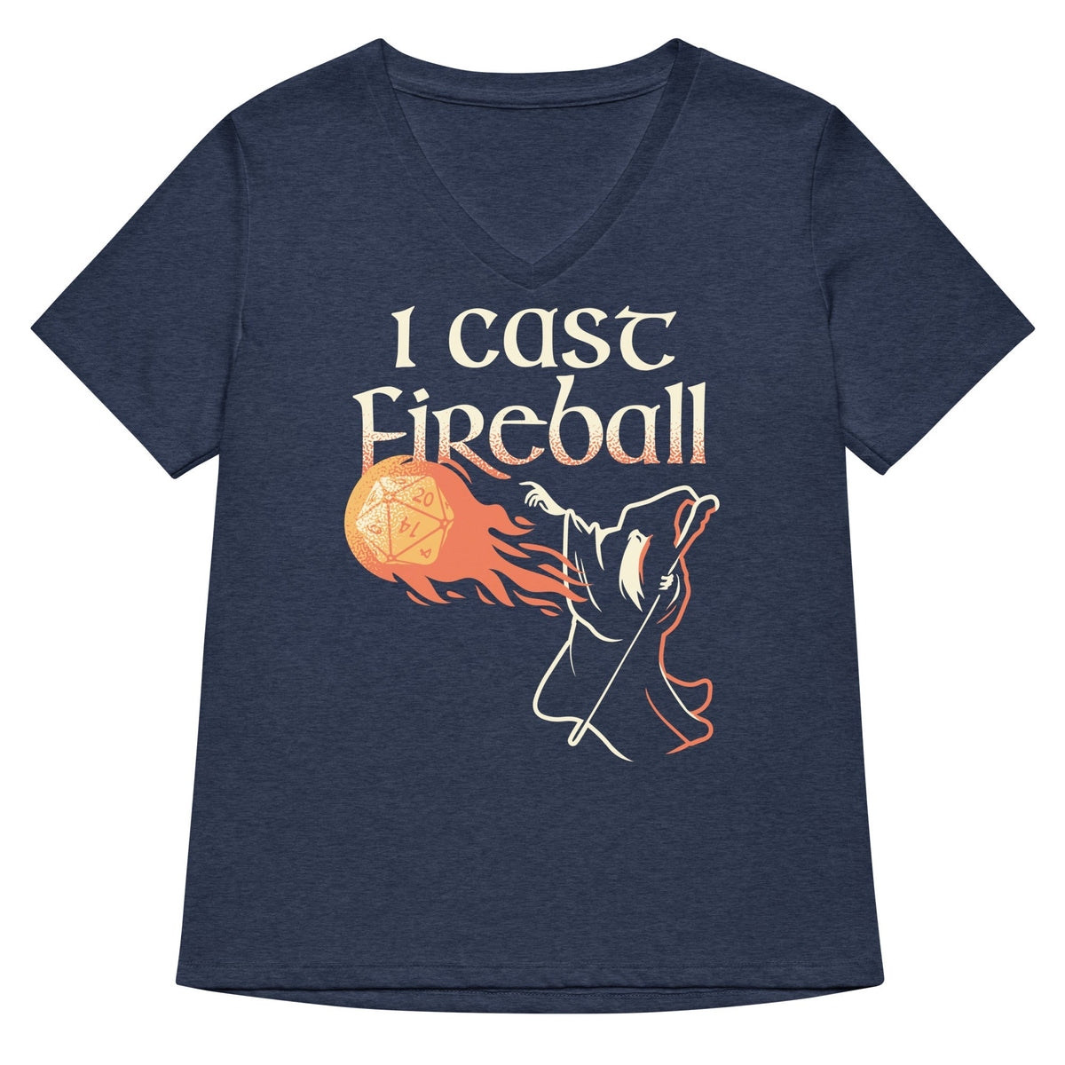 I Cast Fireball Women's V-Neck Tee