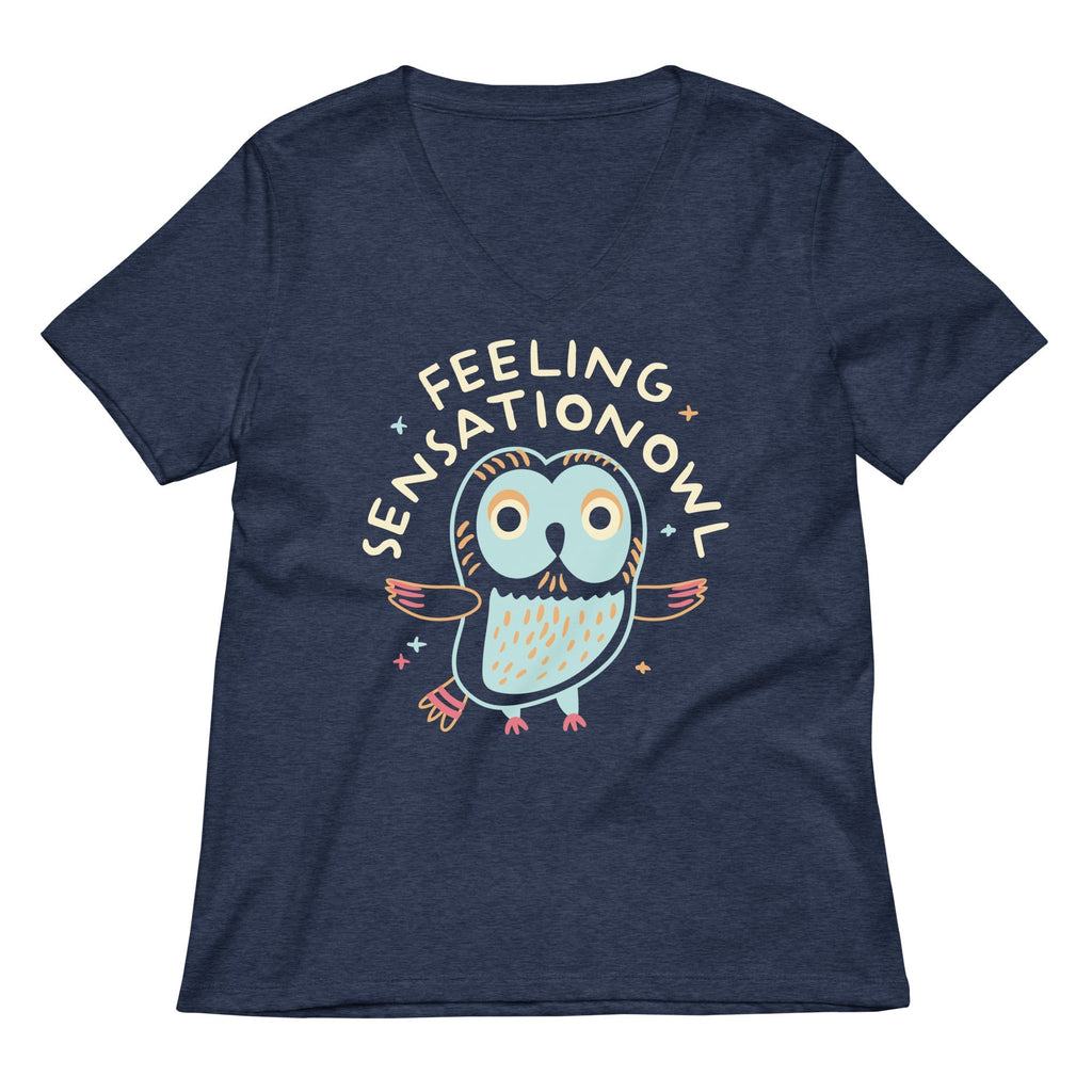 Feeling Sensationowl Women's V-Neck Tee