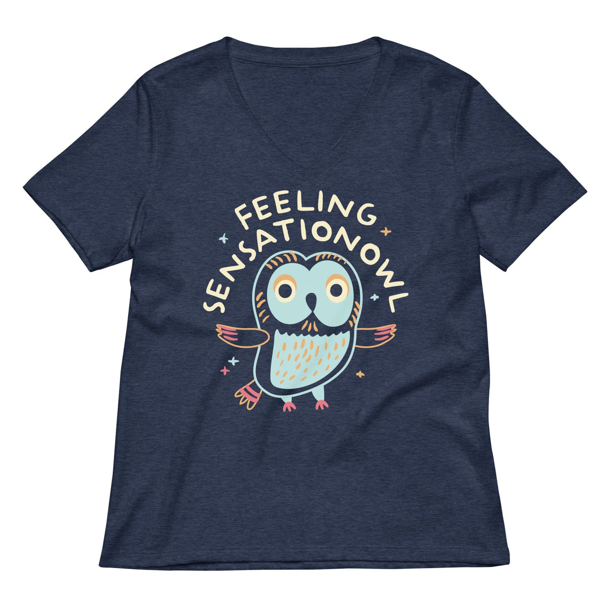 Feeling Sensationowl Women's V-Neck Tee