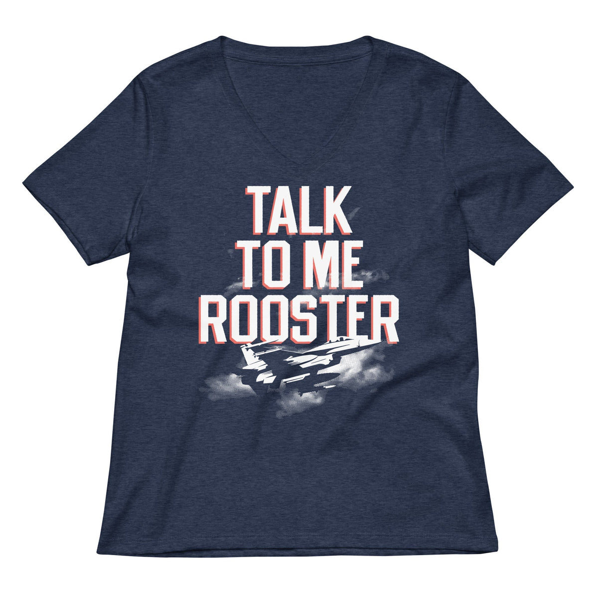Talk To Me Rooster Women's V-Neck Tee