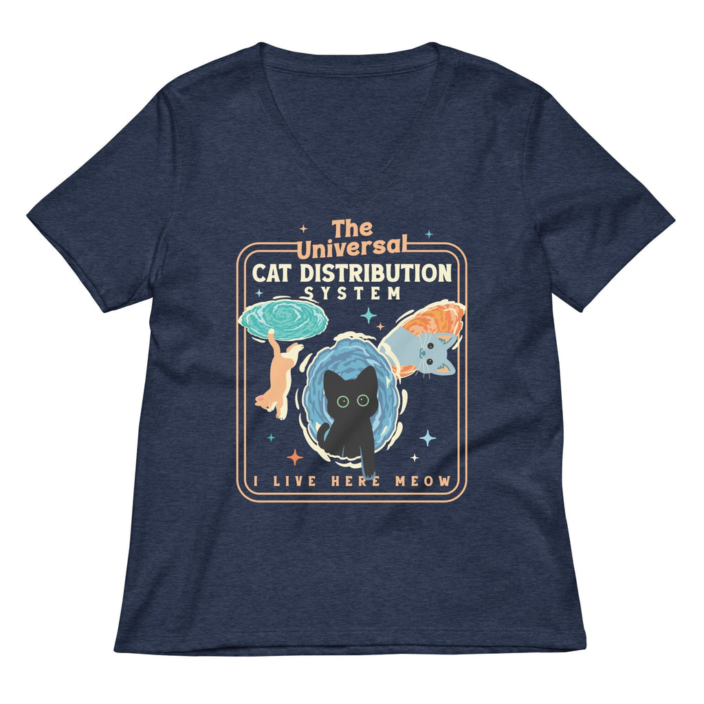 The Universal Cat Distribution System Women's V-Neck Tee