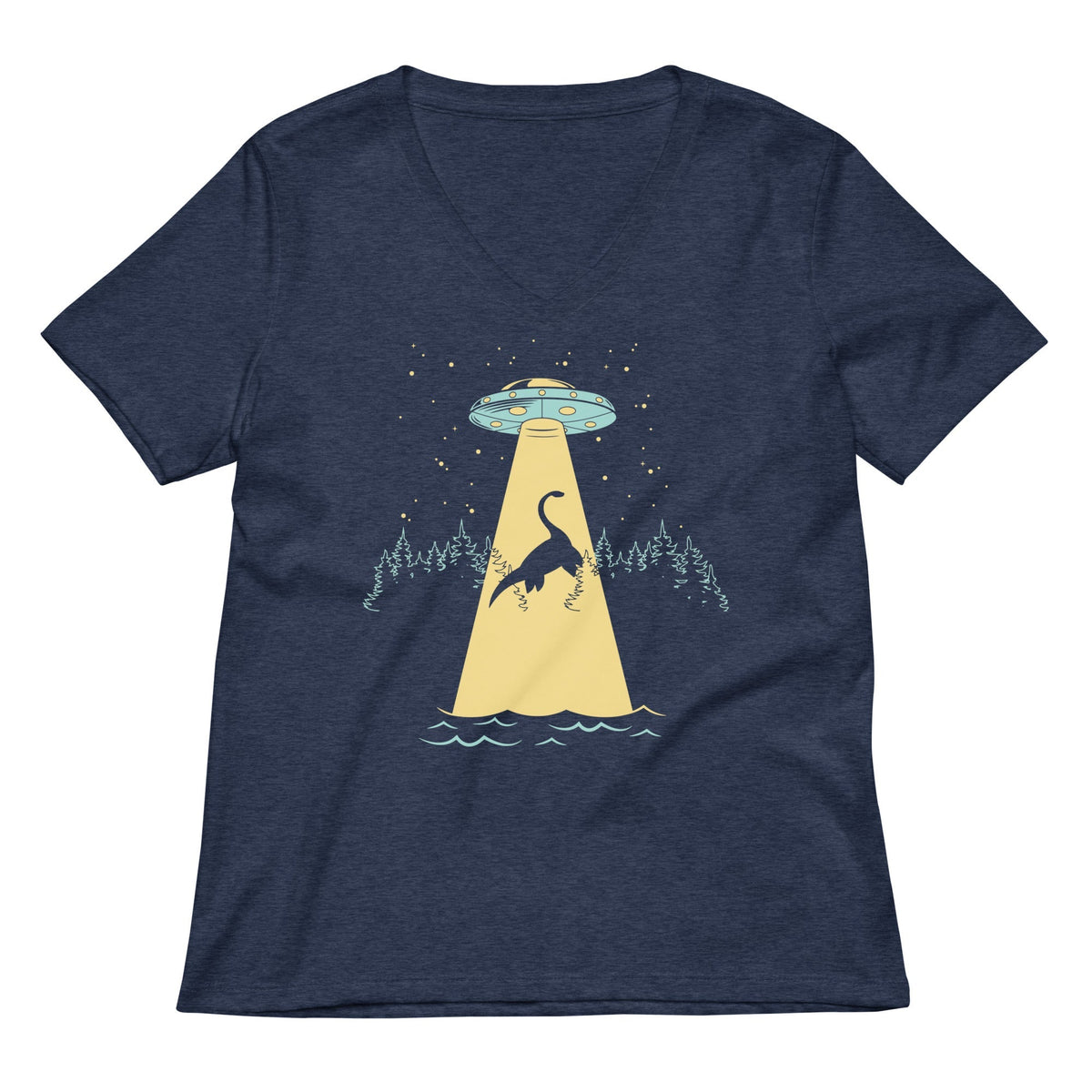 Nessie Abduction Women's V-Neck Tee