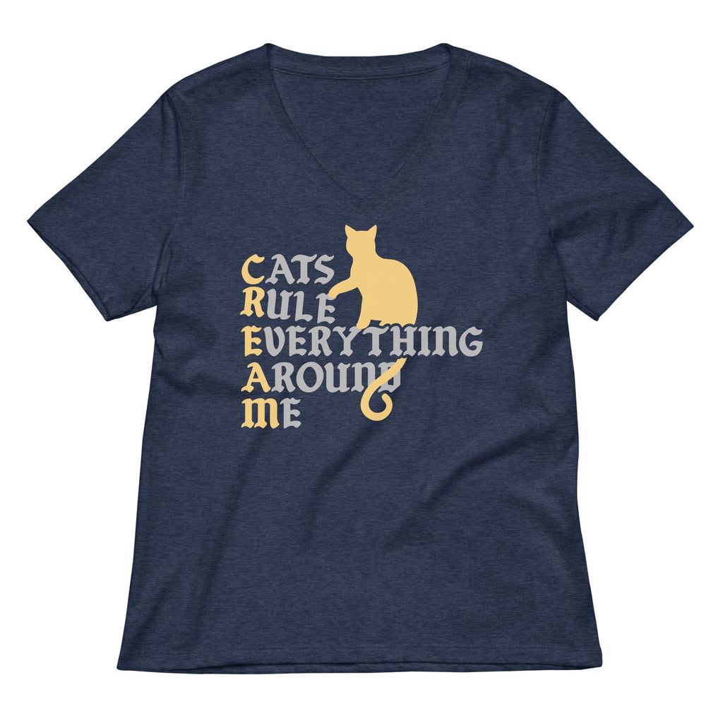 Cats Rule Everything Around Me Women's V-Neck Tee