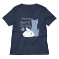 Bunny And Kitty Women's V-Neck Tee