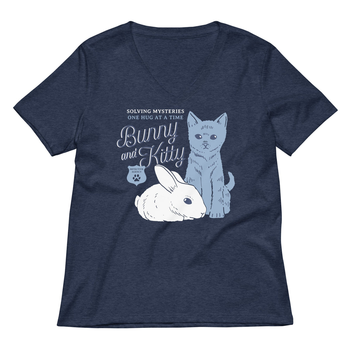 Bunny And Kitty Women's V-Neck Tee