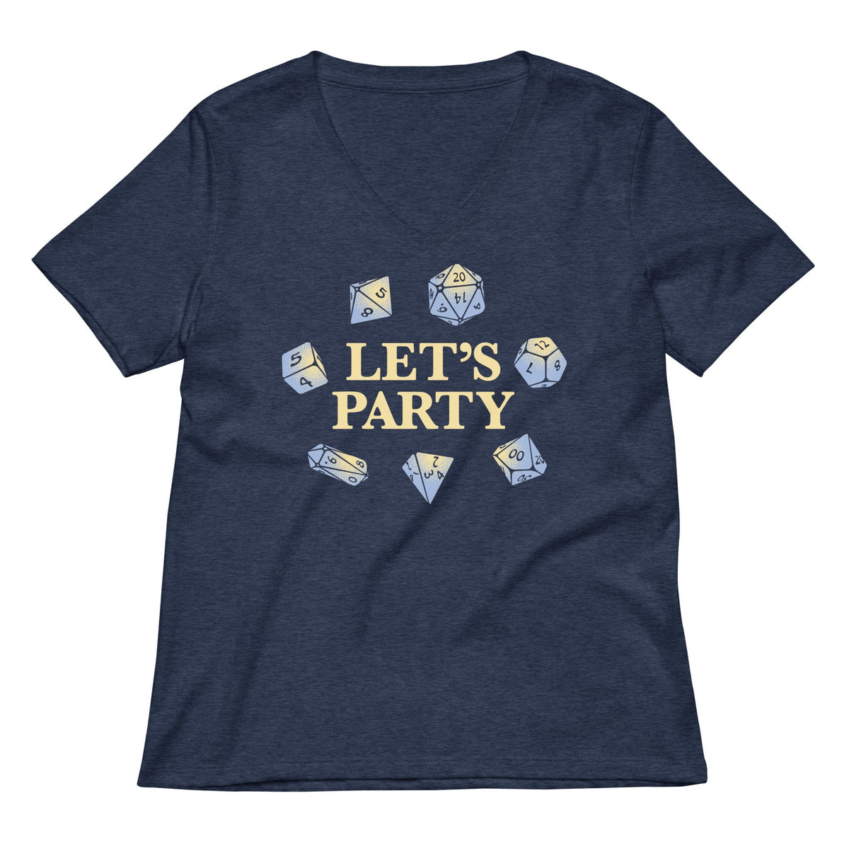 Let's Party Dice Women's V-Neck Tee