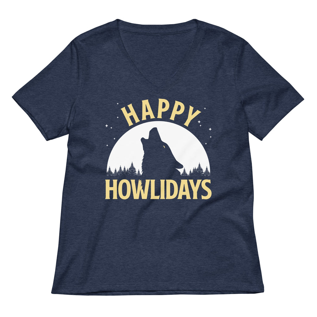 Happy Howlidays Women's V-Neck Tee