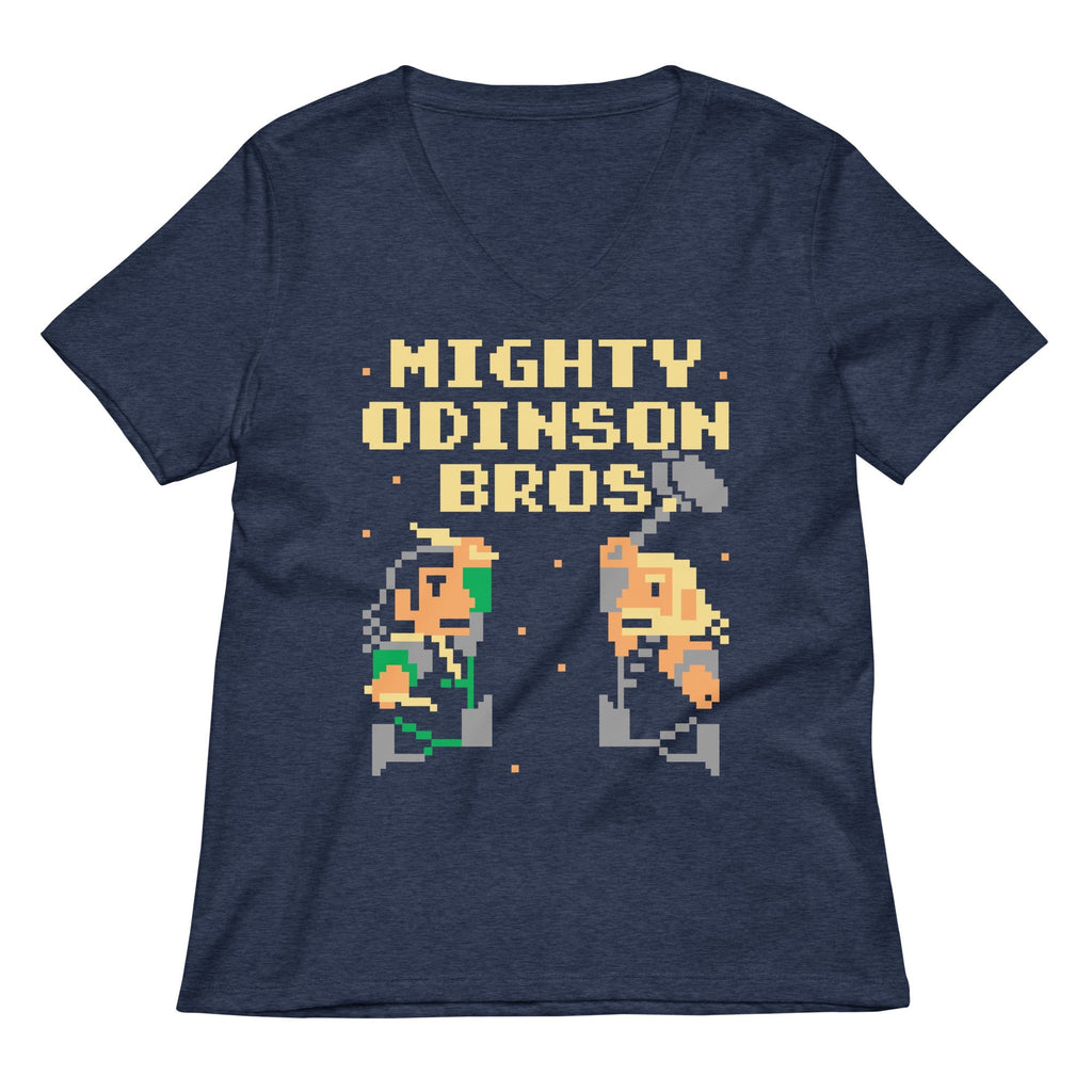 Mighty Odinson Bros Women's V-Neck Tee