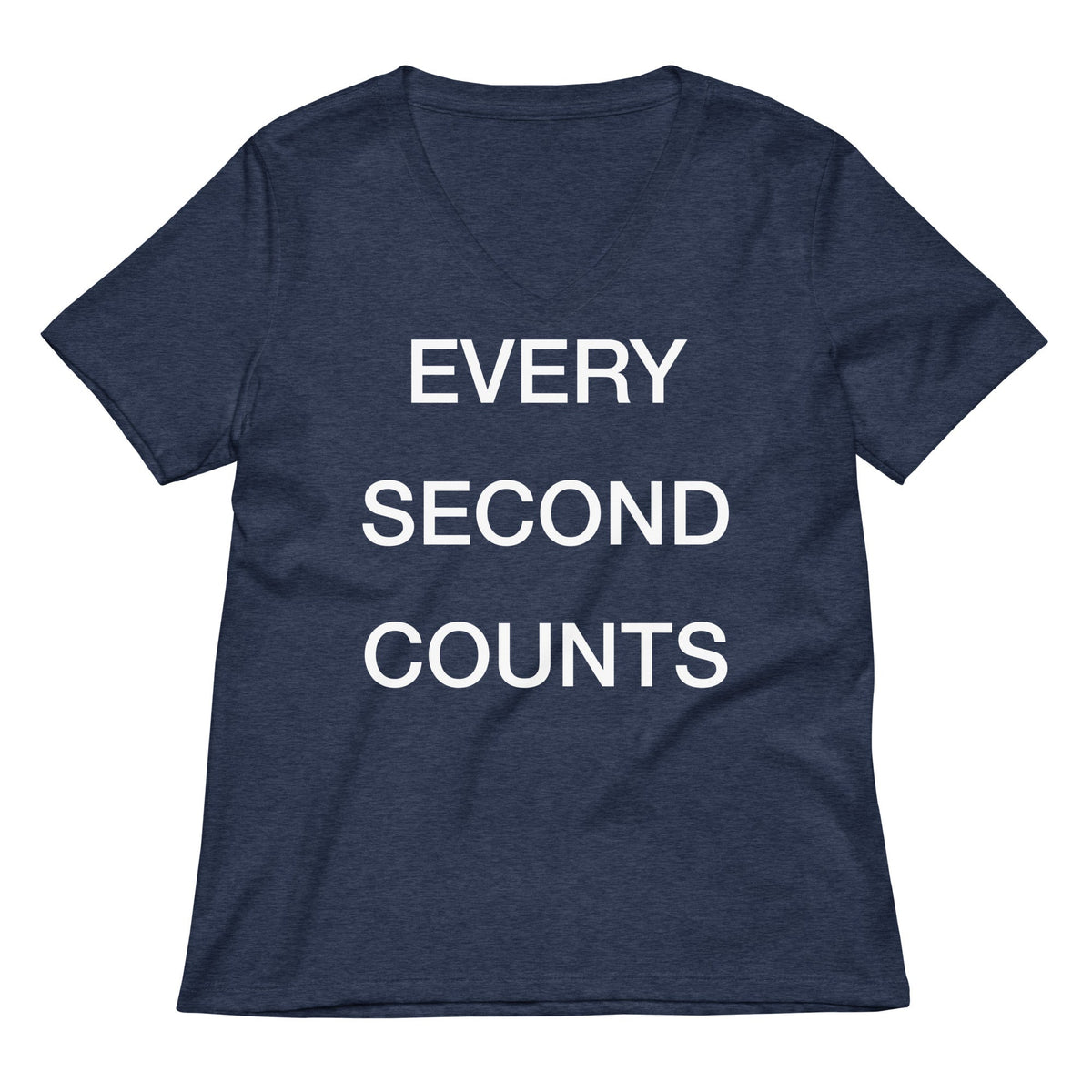 Every Second Counts Women's V-Neck Tee