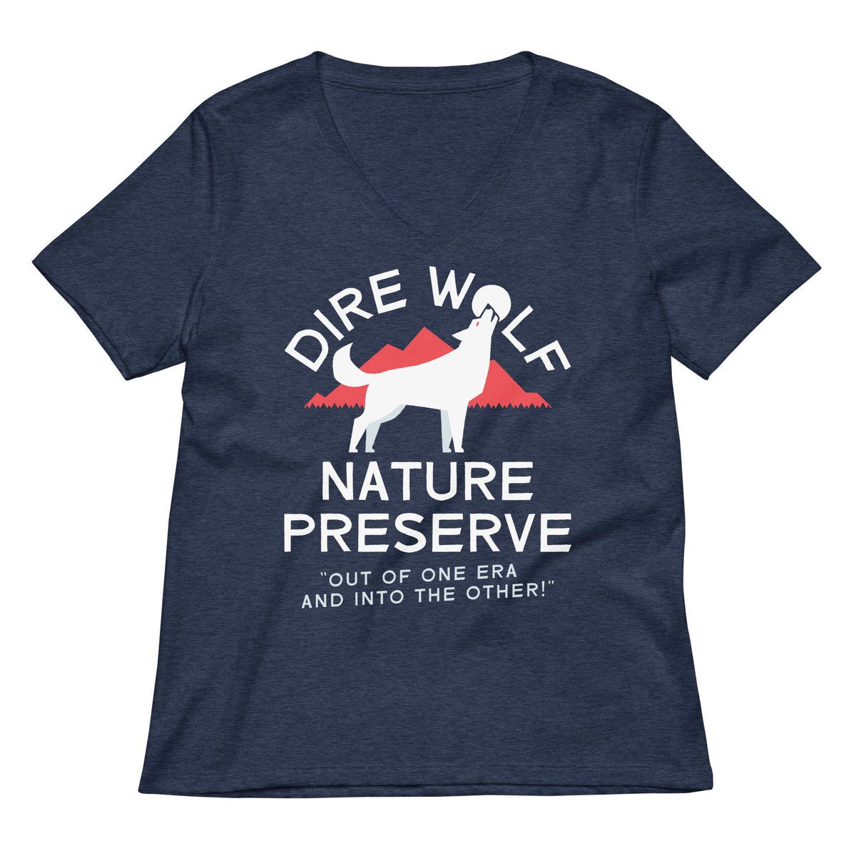 Dire Wolf Nature Preserve Women's V-Neck Tee