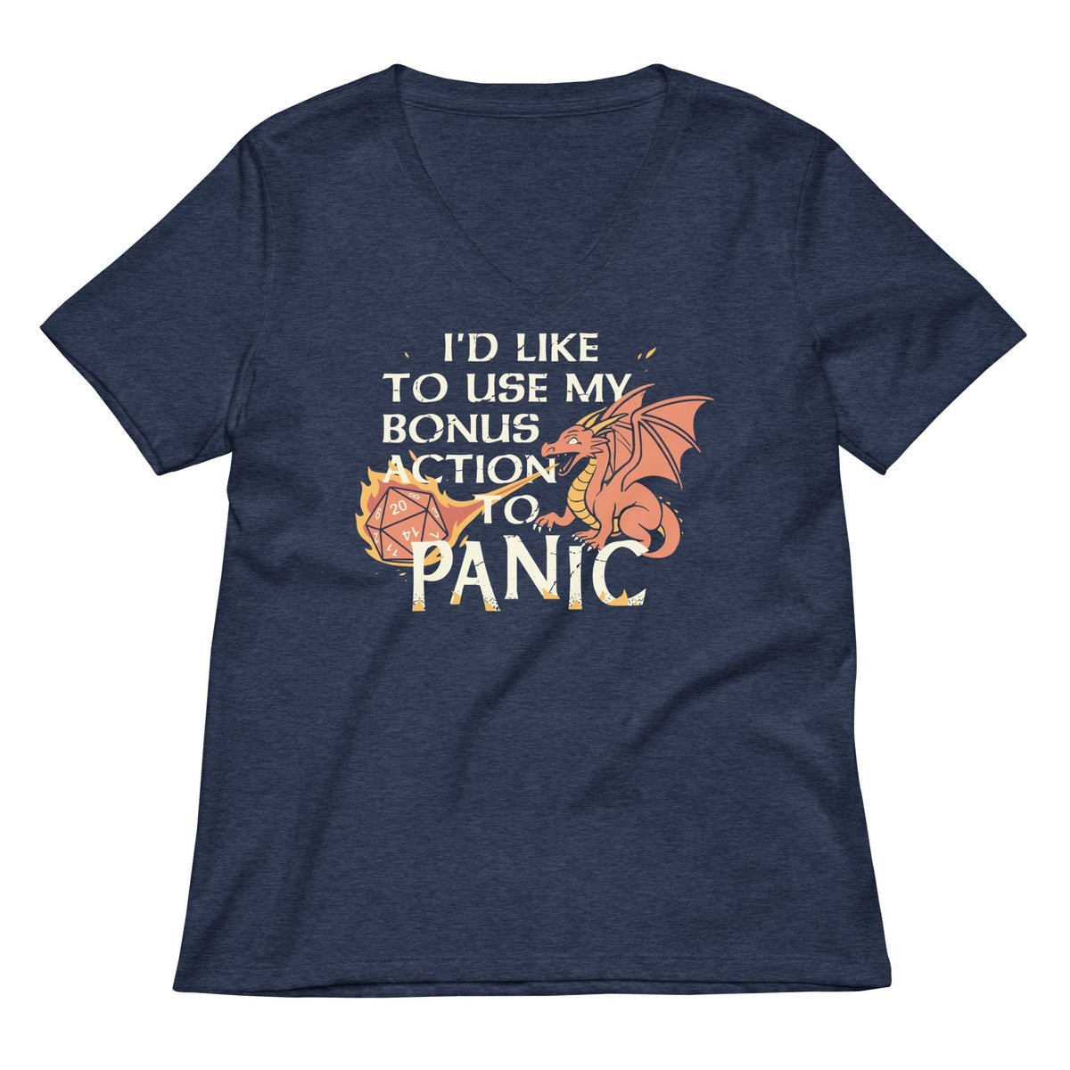 I'd Like To Use My Bonus Action To Panic Women's V-Neck Tee