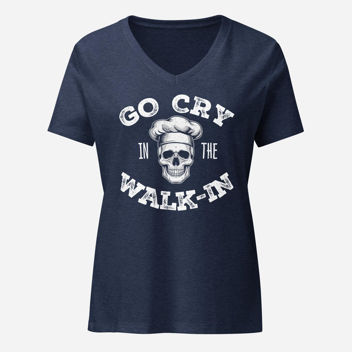 Go Cry in the Walk In Womenâ€™s Relaxed V-neck Tee