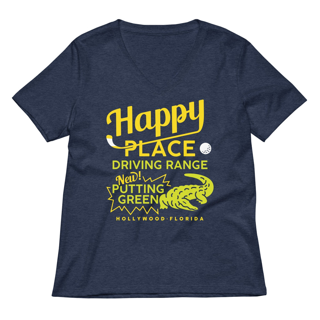 Happy Place Driving Range Women's V-Neck Tee