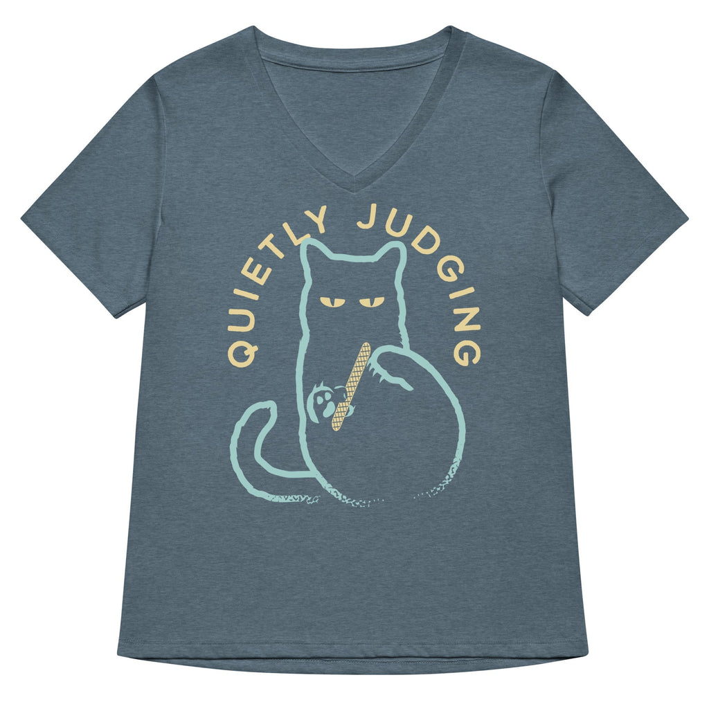 Quietly Judging Women's V-Neck Tee