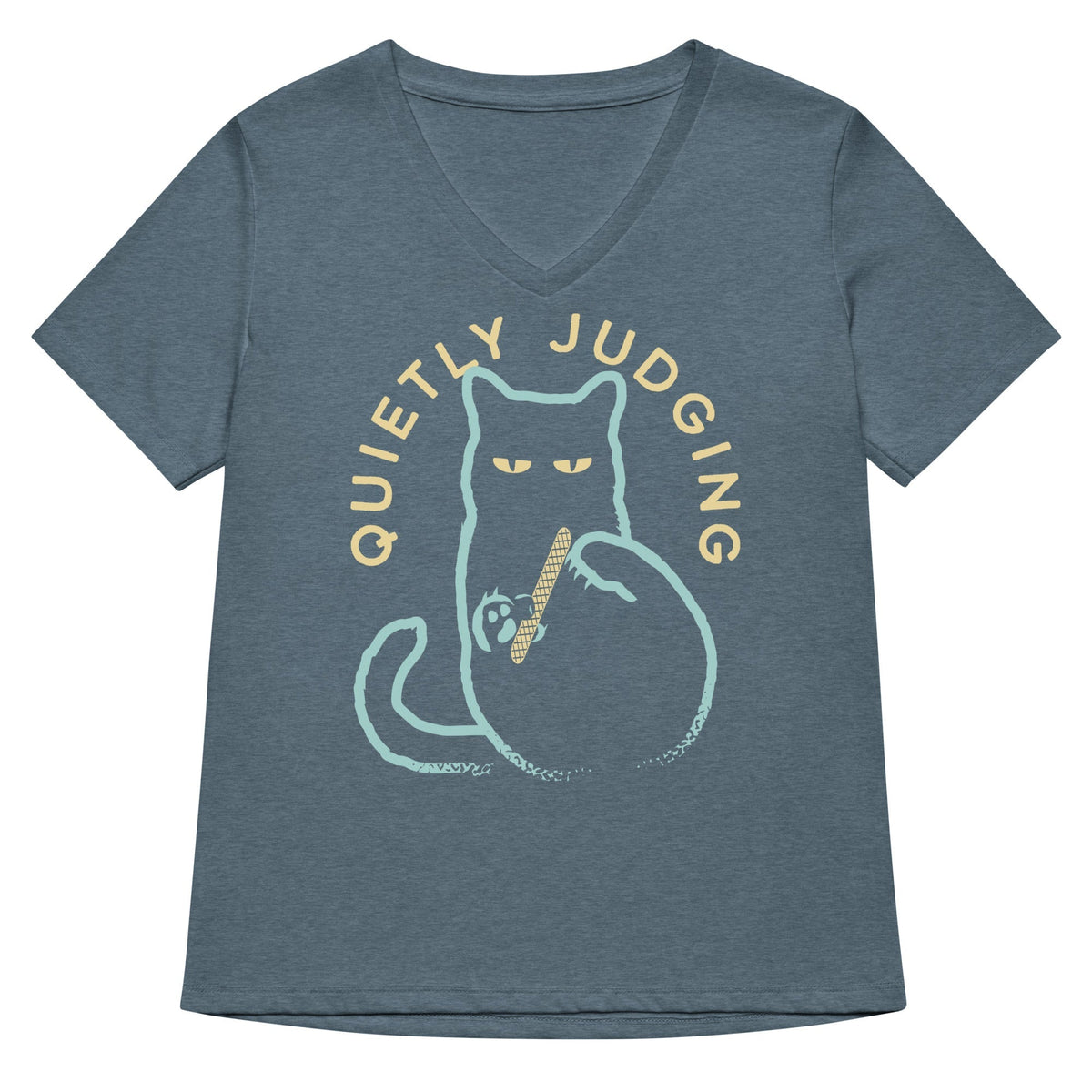 Quietly Judging Women's V-Neck Tee