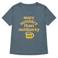 More Outsidey Than Outdoorsy Women's V-Neck Tee
