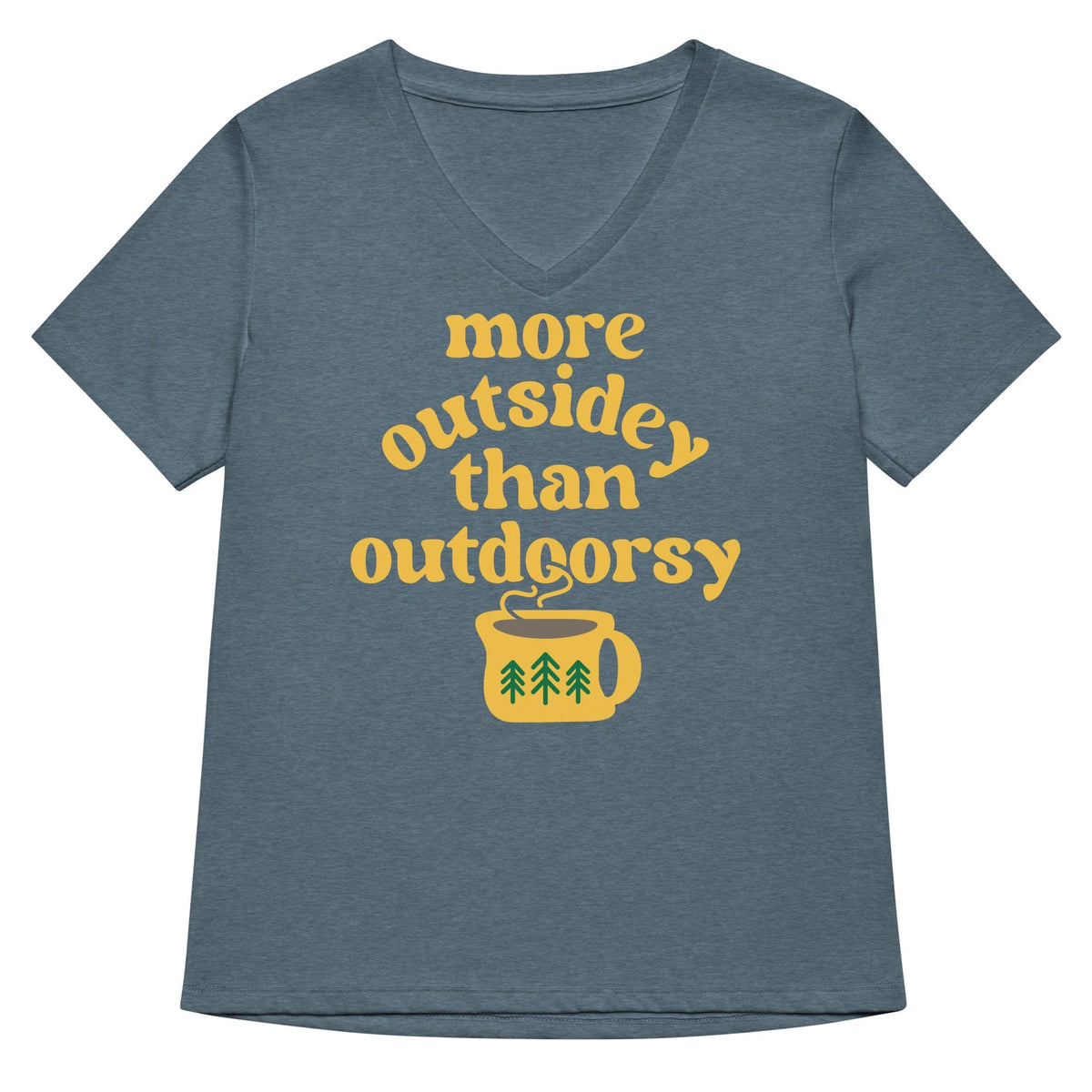 More Outsidey Than Outdoorsy Women's V-Neck Tee