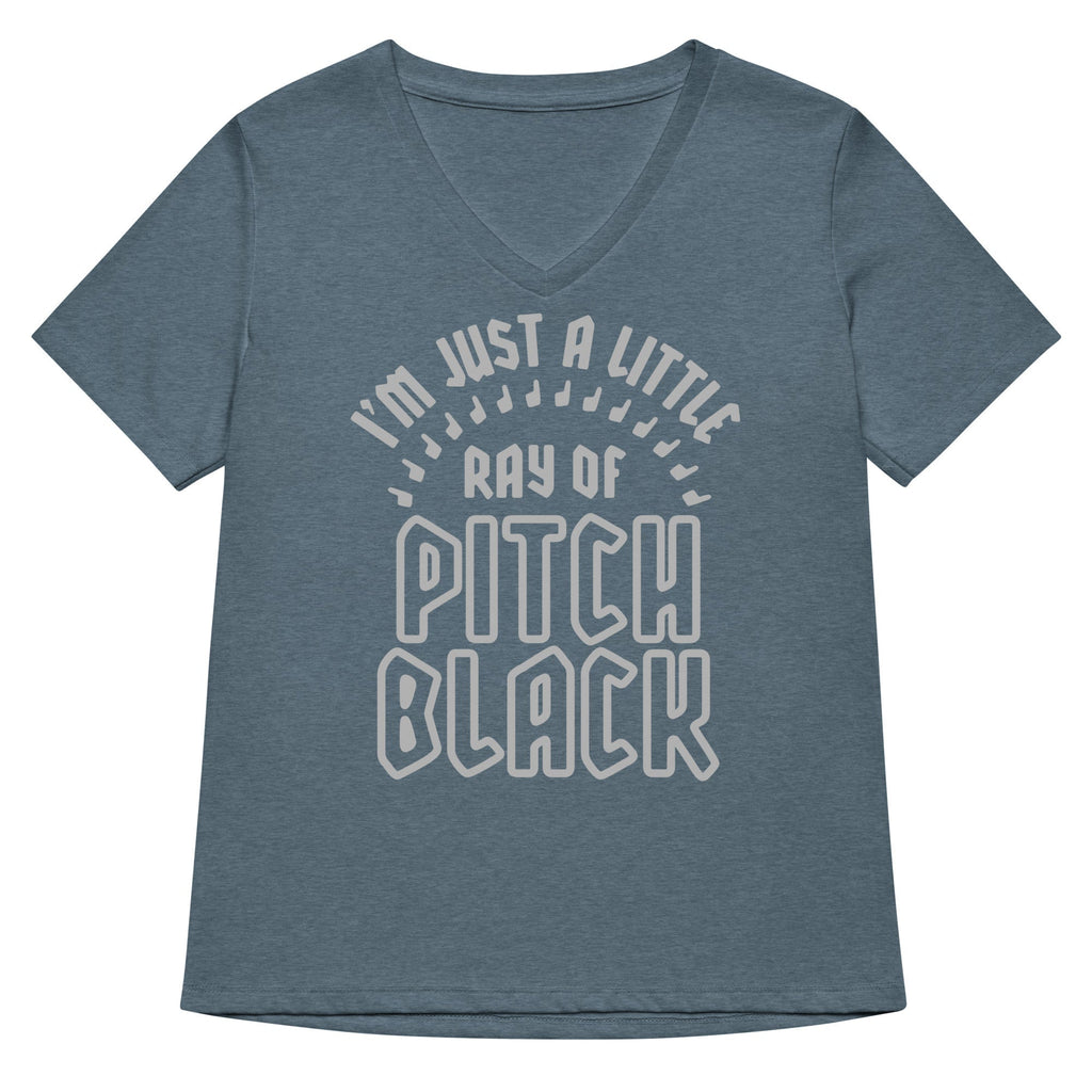 Ray Of Pitch Black Women's V-Neck Tee