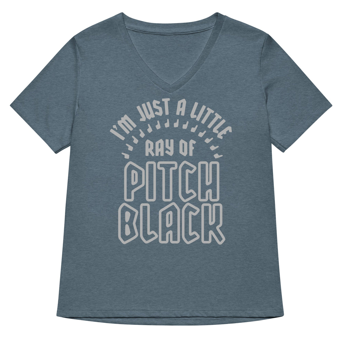 Ray Of Pitch Black Women's V-Neck Tee