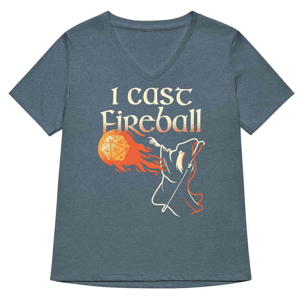 I Cast Fireball Women's V-Neck Tee