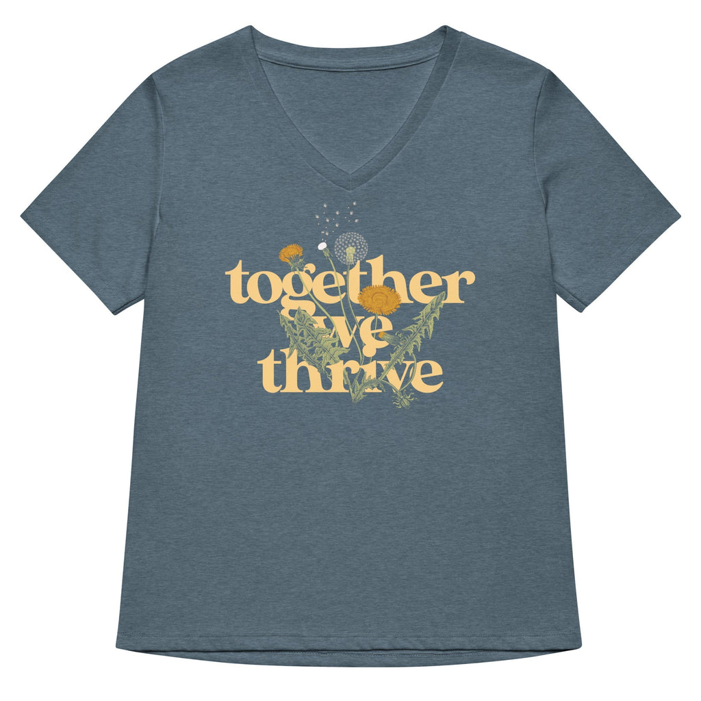 Together We Thrive Women's V-Neck Tee