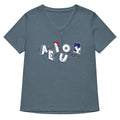 Vowel Party Time Women's V-Neck Tee