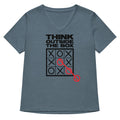 Think Outside The Box Women's V-Neck Tee