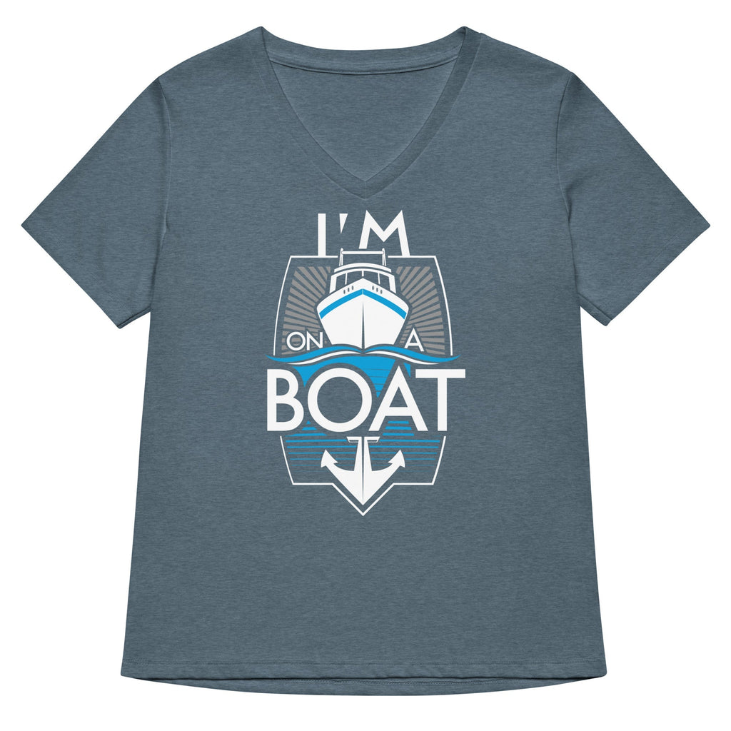 I'm On A Boat Women's V-Neck Tee