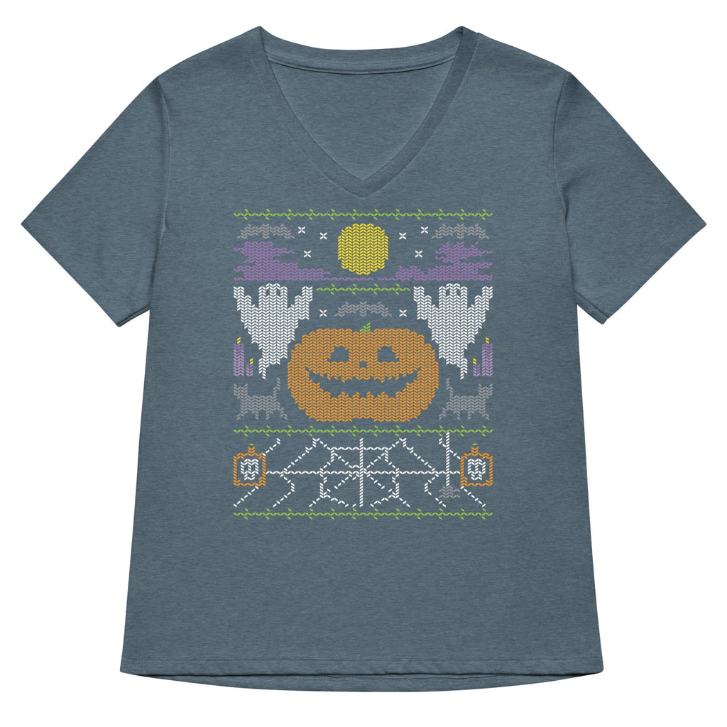 Ugly Halloween Sweater Women's V-Neck Tee