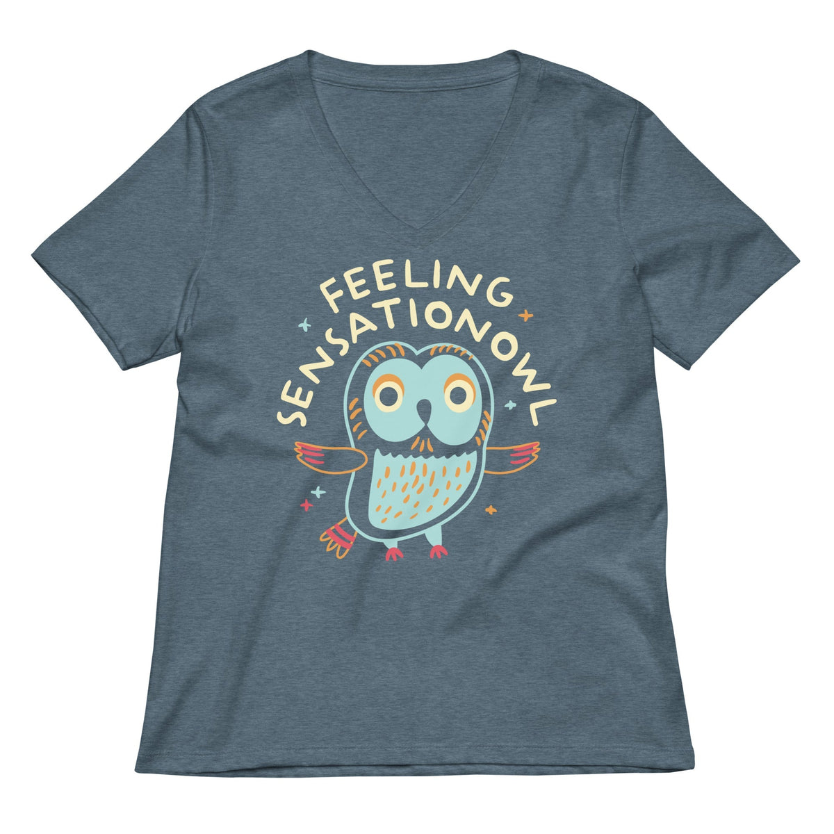 Feeling Sensationowl Women's V-Neck Tee